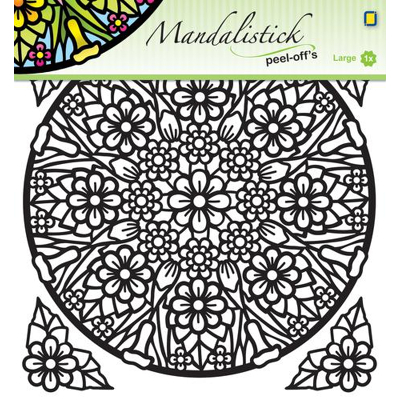 Afbeelding van 6 Goud Bloemen Mandalistick Peel off Sticker