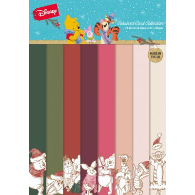 Afbeelding van Winnie The Pooh Christmas Coloured Card A4 Pack