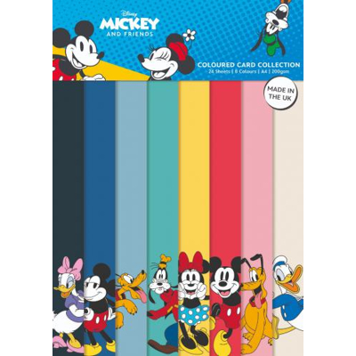 Afbeelding van Mickey and Friends Coloured Card A4 Pack