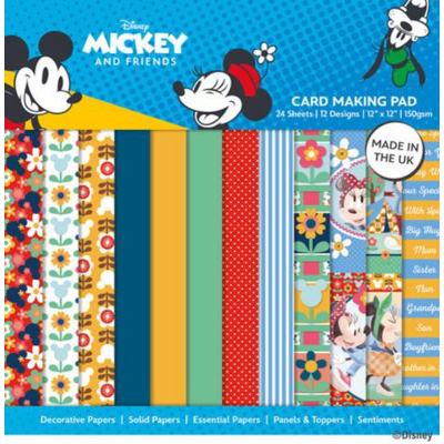 Afbeelding van Mickey &amp; Minnie Mouse Card Making 12x12 Pad