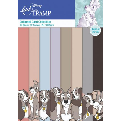 Afbeelding van Lady and The Tramp Coloured Card A4 Pack