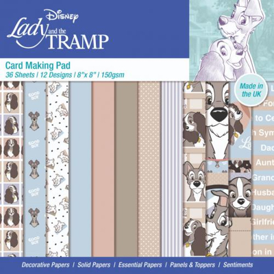 Afbeelding van Lady &amp; the Tramp Card Making 8x8 Pad