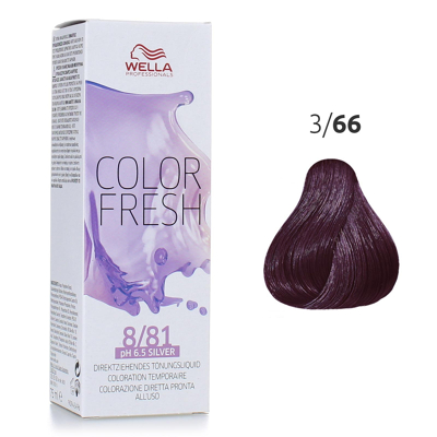 Afbeelding van Wella Color Fresh 3/66 Diep Violet Donkerbruin 75 ml
