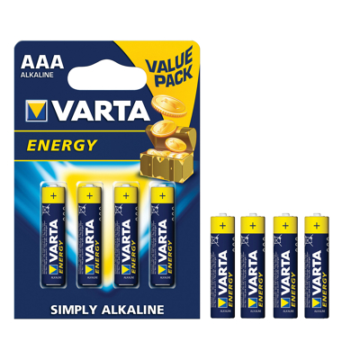 Afbeelding van Varta Batterijen Energy Alkaline LR03/AAA 1.5 Volt 4 Stuks