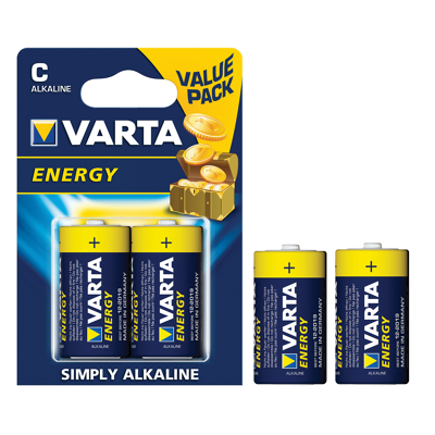 Afbeelding van Varta Batterijen Energy Alkaline LR14/C/Baby 1.5 Volt 2 Stuks