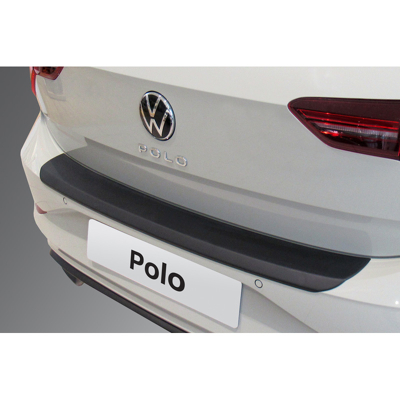 Afbeelding van RGM ABS Achterbumper beschermlijst passend voor Volkswagen Polo VI 5 deurs Facelift 2021 Zwart