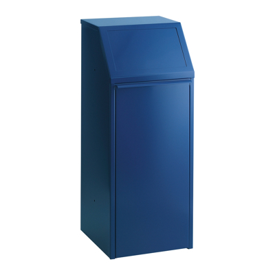Afbeelding van Afvalbak met pushdeksel 70 ltr blauw
