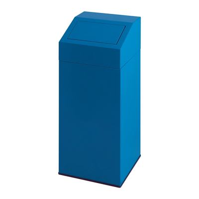 Afbeelding van Afvalbak met pushdeksel 45 ltr blauw