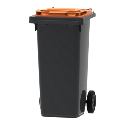 Afbeelding van Mini container Grijs/ Oranje Inhoud: 120 liter