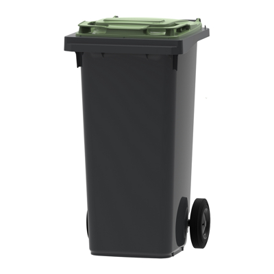 Afbeelding van Mini container Grijs/groen Inhoud: 120 liter