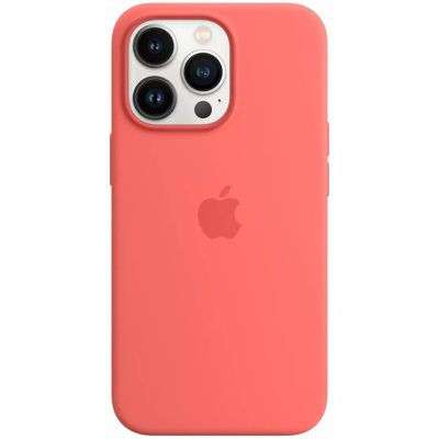 Abbildung von Apple iPhone 13 Pro Hülle MagSafe Silikon Original Soft Case/Backcover Handyhülle Rosa