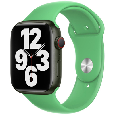 Abbildung von Apple Watch Armband Original Silikon und TPU (weich) Grün Geeignet für Series 1 9 / SE