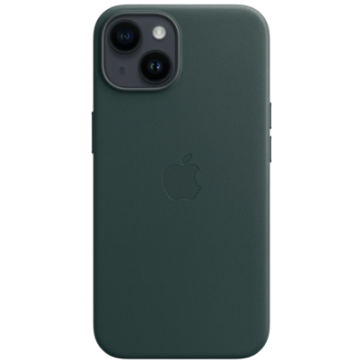 Abbildung von Apple Magsafe Leder Back Cover Grün iPhone 14