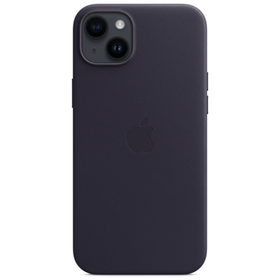 Abbildung von Apple Magsafe Leder Back Cover Grau iPhone 14 Plus