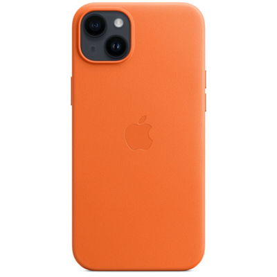 Abbildung von Apple Magsafe Leder Back Cover Orange iPhone 14 Plus