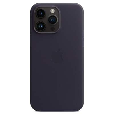 Abbildung von Apple Magsafe Leder Back Cover Grau iPhone 14 Pro Max