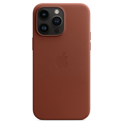 Abbildung von Apple Magsafe Leder Back Cover Braun iPhone 14 Pro Max