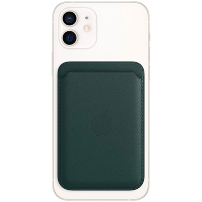 Abbildung von Original Apple Leather Wallet MagSafe (Apple 2nd generation) Forest Green Kartenhalter Grün