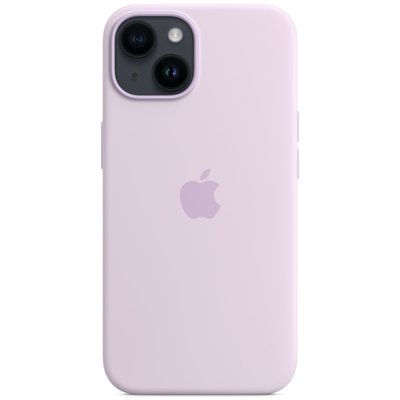 Abbildung von Apple Magsafe Silikon Back Cover Lila iPhone 14