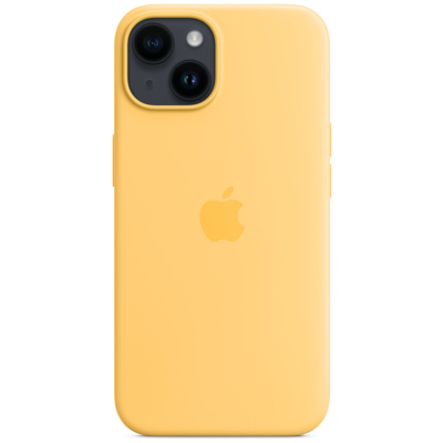 Abbildung von Apple Magsafe Silikon Back Cover Gelb iPhone 14