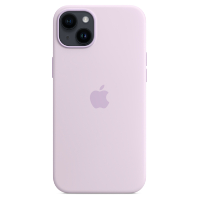 Abbildung von Apple iPhone 14 Plus Hülle MagSafe Silikon Original Soft Case/Backcover Handyhülle Violett