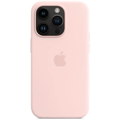 Abbildung von Apple Magsafe Silikon Back Cover Rosa iPhone 14 Pro