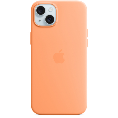 Abbildung von Apple MagSafe Silikon Back Cover Orange iPhone 15 Plus