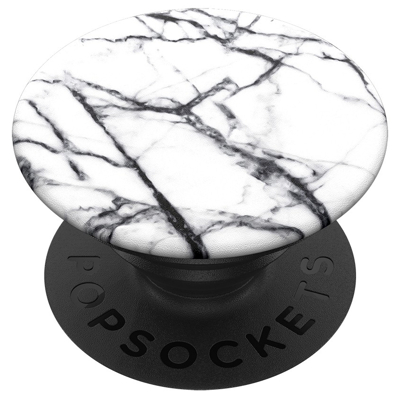 Abbildung von Fingerhalter Handy PopSockets PopGrip Dove White Marble Bunt Kunststoff