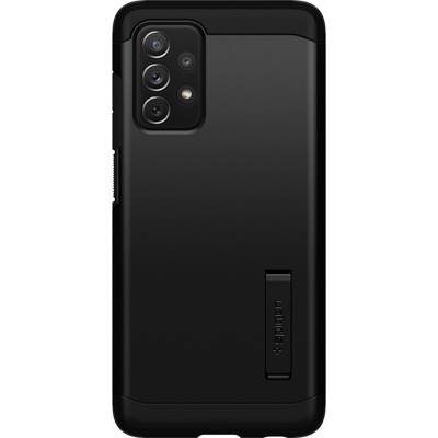 Abbildung von Samsung Galaxy A72 Hülle Kunststoff Spigen Hard Case/Backcover Handyhülle Schwarz Shockproof/Stoßfest