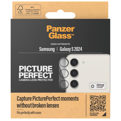 Abbildung von Samsung Galaxy S24 Panzerglas PanzerGlass Camera Protector Kameraprotektor aus Glas für das