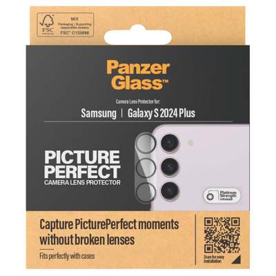 Abbildung von Samsung Galaxy S24 Plus Panzerglas PanzerGlass Camera Protector Kameraprotektor aus Glas für das