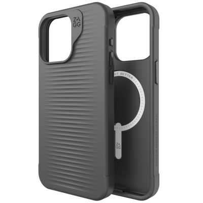 Abbildung von Apple iPhone 15 Pro Max Hülle MagSafe Silikon ZAGG Soft Case/Backcover Handyhülle Schwarz Shockproof/Stoßfest
