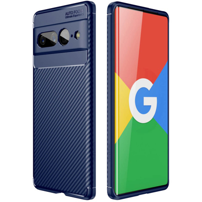 Abbildung von Google Pixel 7 Pro Hülle Silikon iMoshion Soft Case/Backcover Handyhülle Blau