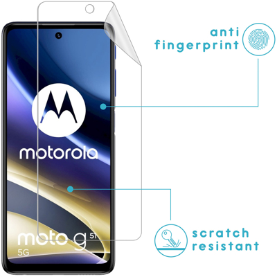 Abbildung von 3er Pack Motorola Moto G51 Schutzfolien iMoshion Displayschutz Folie für das