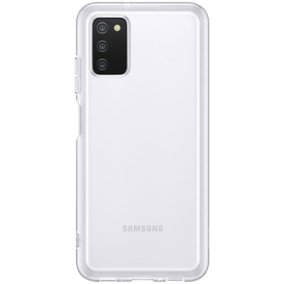 Abbildung von Samsung Galaxy A03s Hülle Silikon Soft Case/Backcover Handyhülle Transparent