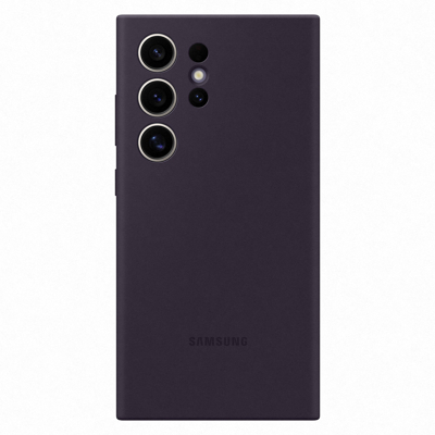 Abbildung von Samsung Galaxy S24 Ultra Hülle Silikon Soft Case/Backcover Handyhülle Lila