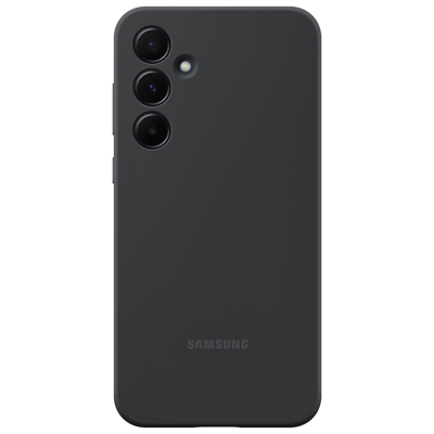 Abbildung von Samsung Galaxy A55 Hülle Silikon Soft Case/Backcover Handyhülle Schwarz