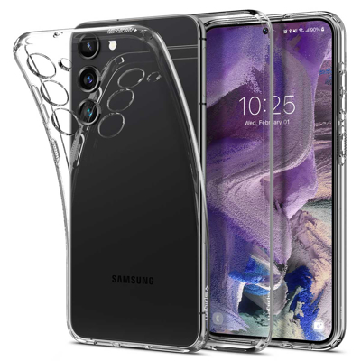 Abbildung von Samsung Galaxy S23 Hülle Silikon Spigen Soft Case/Backcover Handyhülle Transparent
