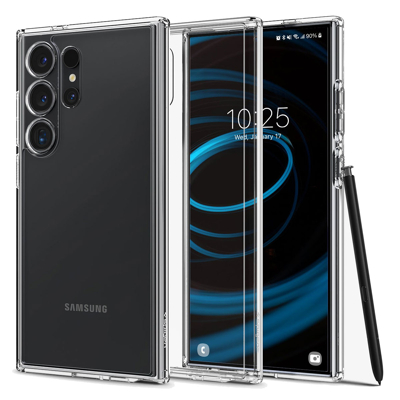 Abbildung von Samsung Galaxy S24 Ultra Hülle Kunststoff Spigen Hard Case/Backcover Handyhülle Transparent Shockproof/Stoßfest