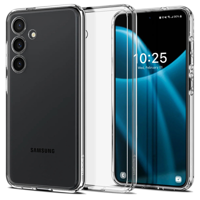 Abbildung von Samsung Galaxy S24 Hülle Kunststoff Spigen Hard Case/Backcover Handyhülle Transparent Shockproof/Stoßfest