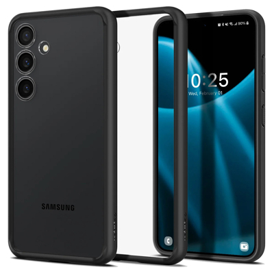 Abbildung von Samsung Galaxy S24 Hülle Kunststoff Spigen Hard Case/Backcover Handyhülle Schwarz Shockproof/Stoßfest