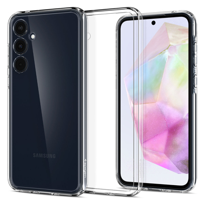 Abbildung von Samsung Galaxy A35 Hülle Kunststoff Spigen Backcover/Hard Case Handyhülle Transparent Shockproof/Stoßfest