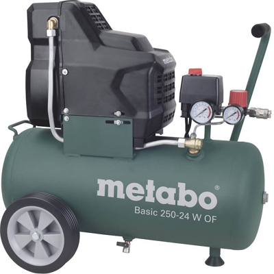 Afbeelding van Metabo Basic 250 24 W OF Olievrij Compressor 1500W 8 bar 24L 95 l/min 601532000