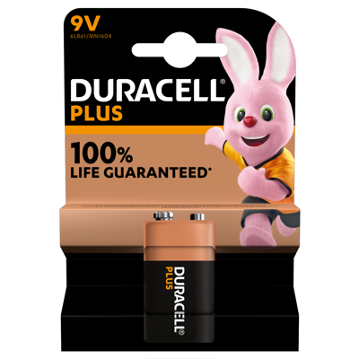 Afbeelding van Duracell Plus Power 100% Alkaline 9V