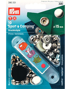 Afbeelding van Zilver Prym Sport &amp; Camping Naaivrijedrukknopen 15mm