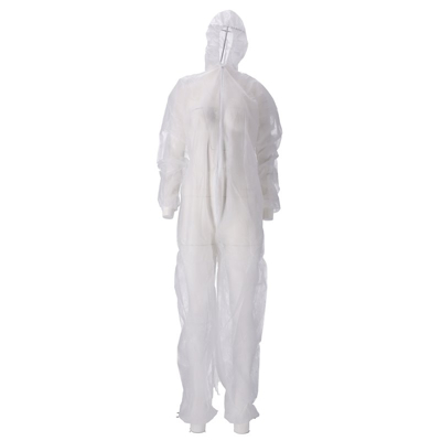 Afbeelding van Overalls CMT Coverall PP Non Woven Lightweight with Zipper White Size XXL