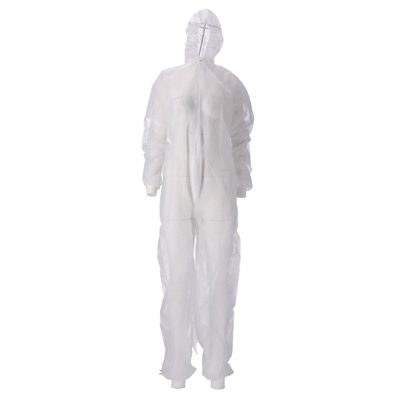Afbeelding van Overalls CMT Coverall PP Non Woven Lightweight with Zipper White Size XL