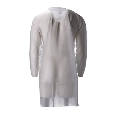 Afbeelding van Visitor jackets CMT Jacket PP Non Woven with Press Buttons 30gr White Size XXL