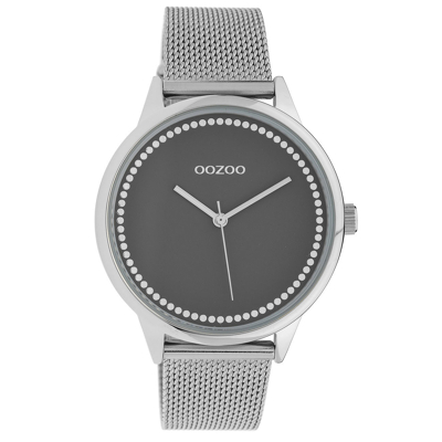 Afbeelding van OOZOO C10091 Horloge Timepieces Collection staal zilverkleurig 40 mm