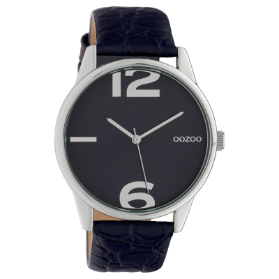 Afbeelding van OOZOO C10377 Horloge Timepiece Collection Evening Blue Croco 45 mm